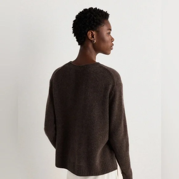 NWOT Quince Mongolian Cashmere Boxy Crewneck Sweater - Picture 6 of 7